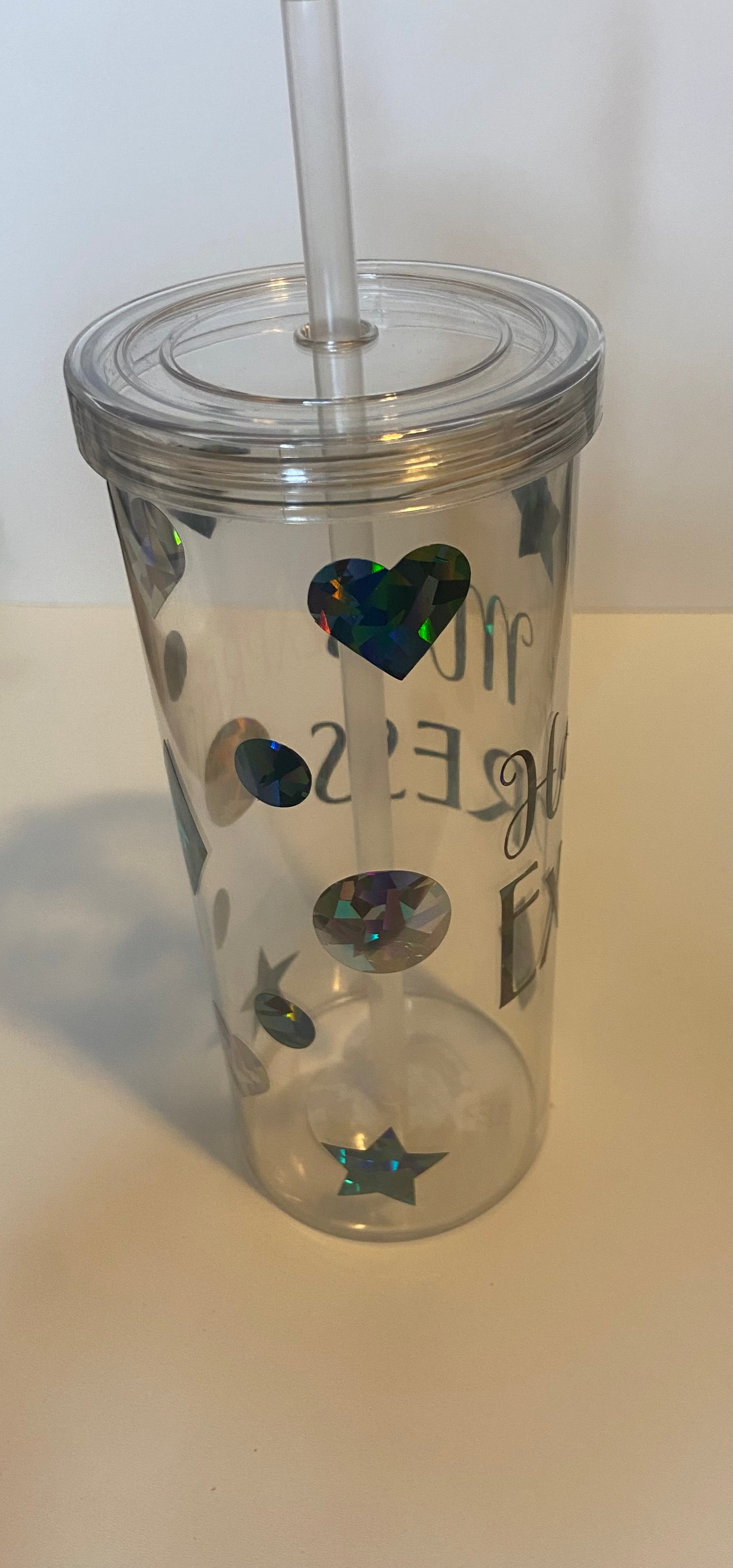 Hot Mess Express Holographic Skinny Tumbler (Blue)