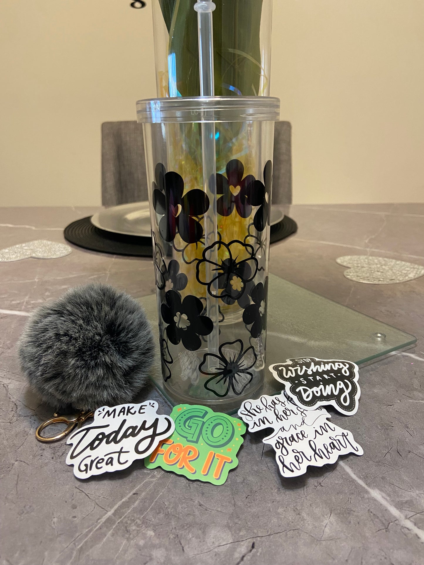 Spring Deal *Flower Me Skinny Tumbler*