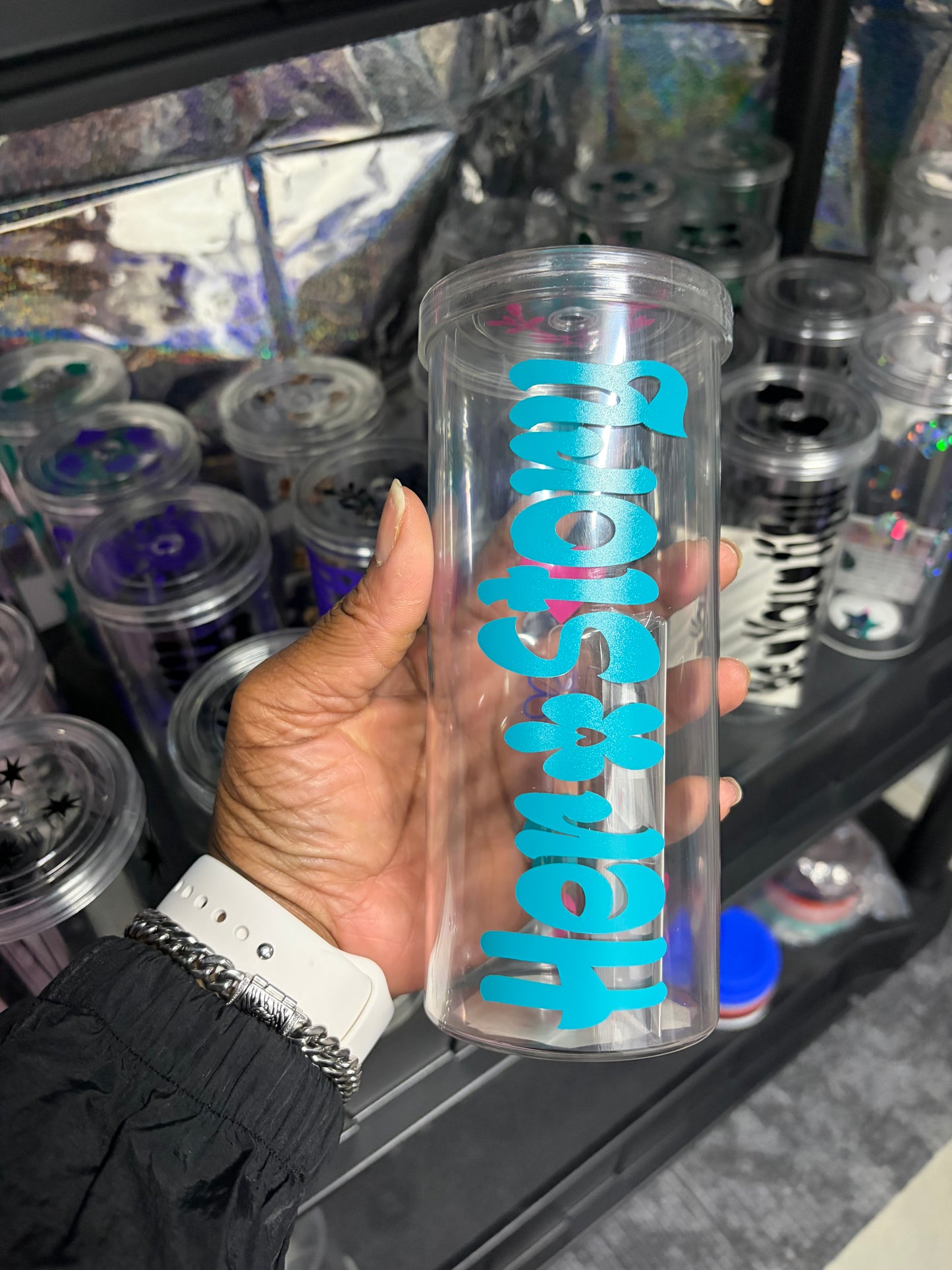 Her Story Skinny Tumbler Green