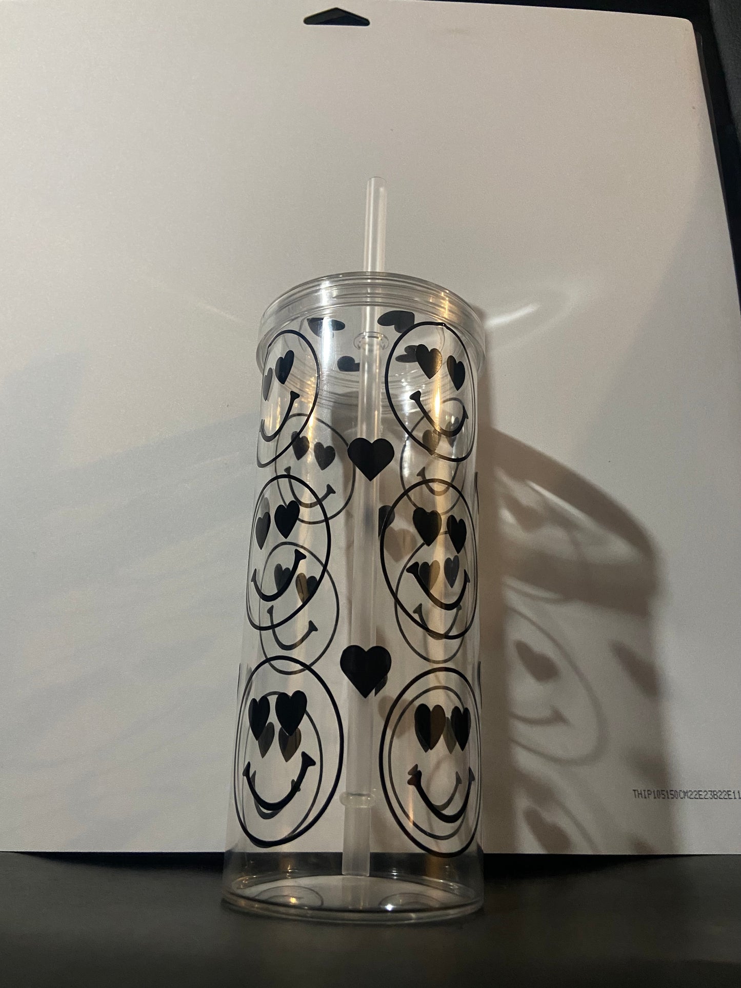 Eye Heart Smiley Face Skinny Tumbler