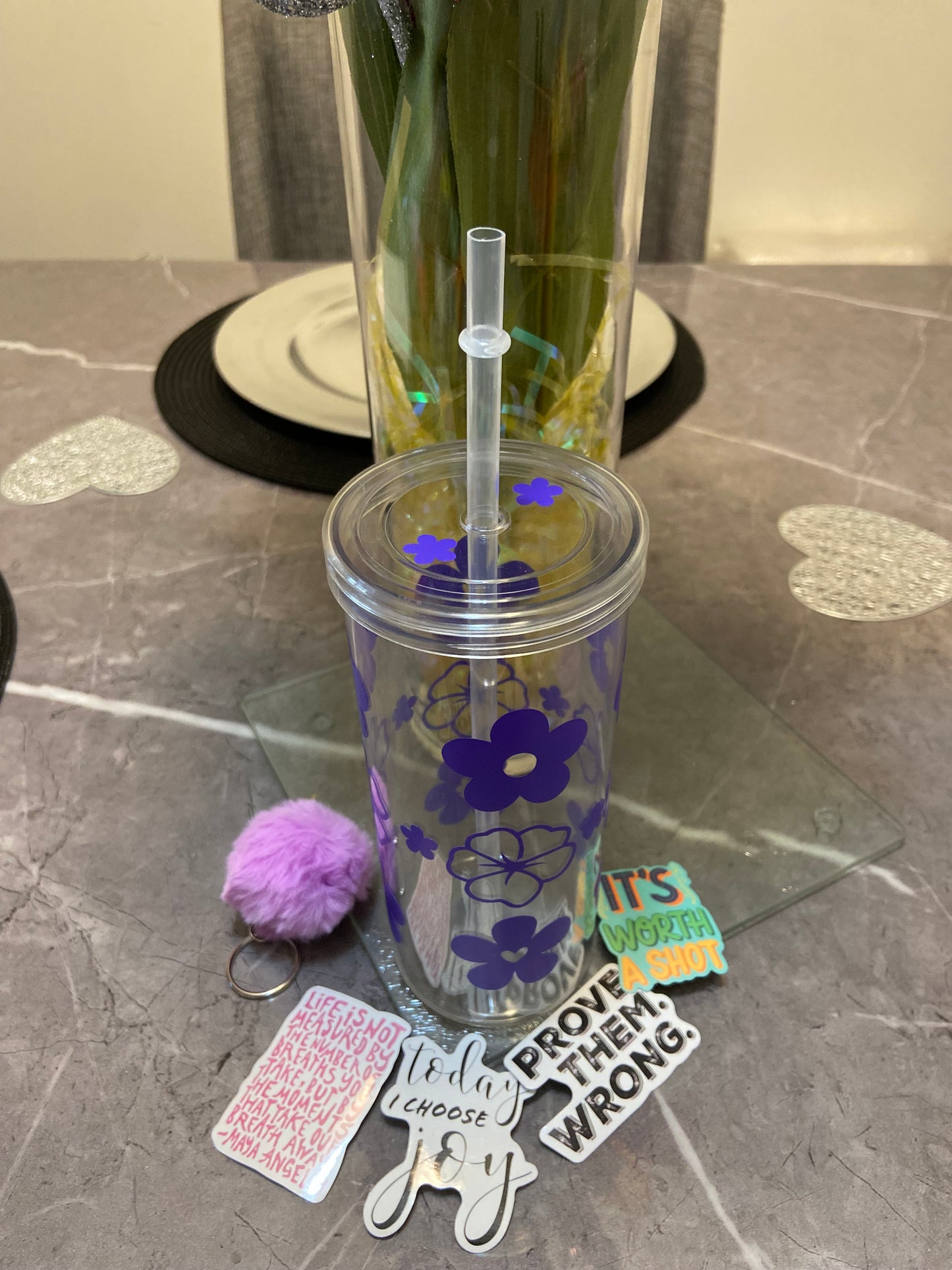 Spring Deal *Flower Me Skinny Tumbler*