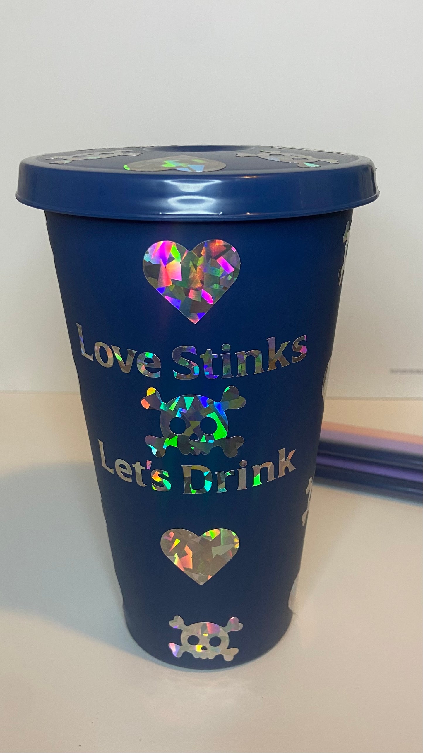 Love Stinks Holographic Reusable Cup