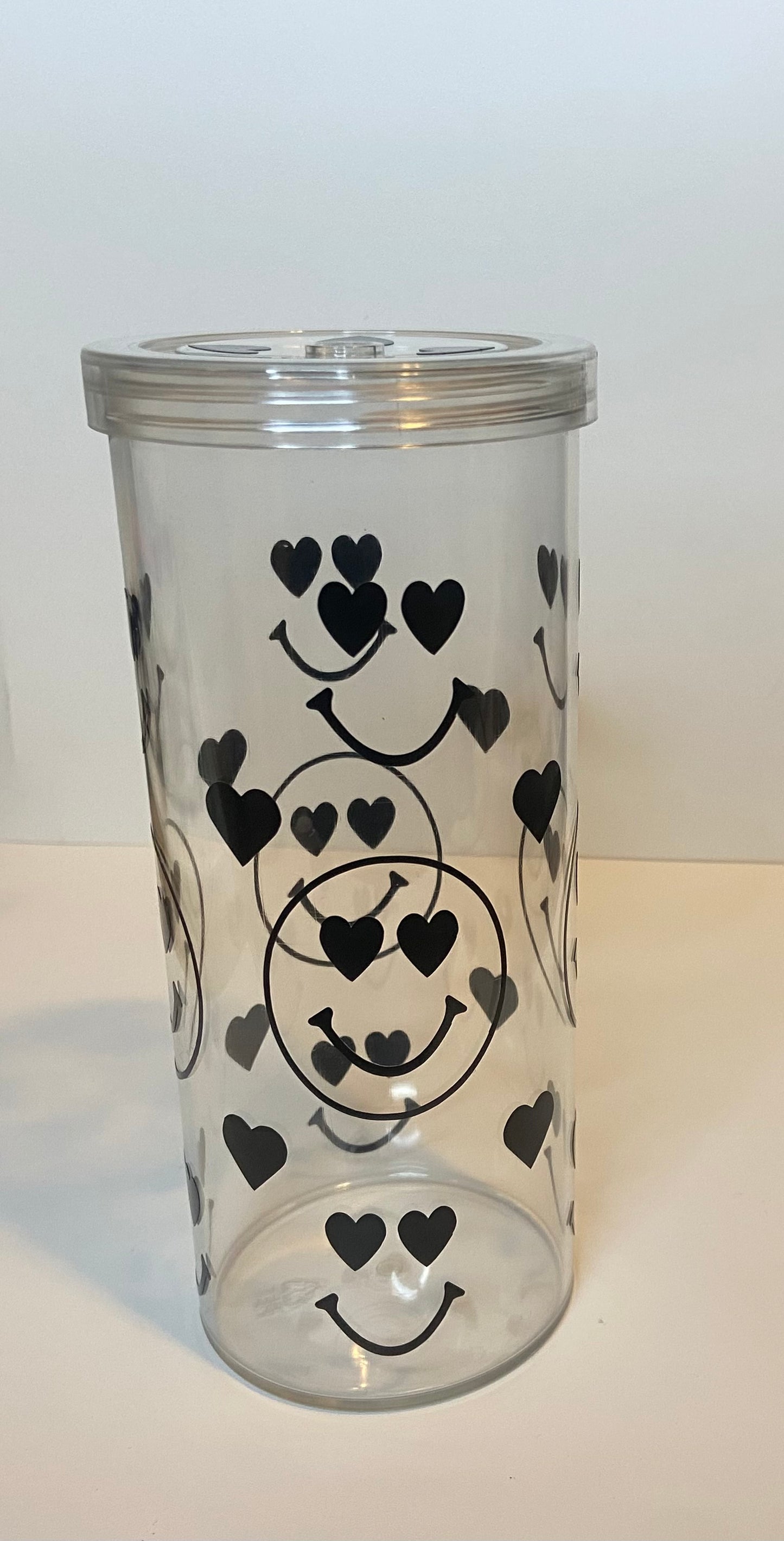 Eye Heart Smiley Face Skinny Tumbler