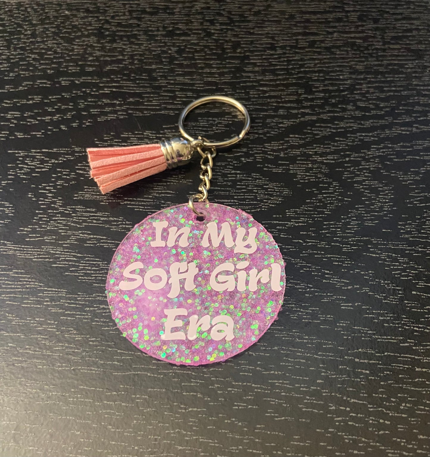 In My Soft Girl Era Key Chain (Light Pink Tassel)