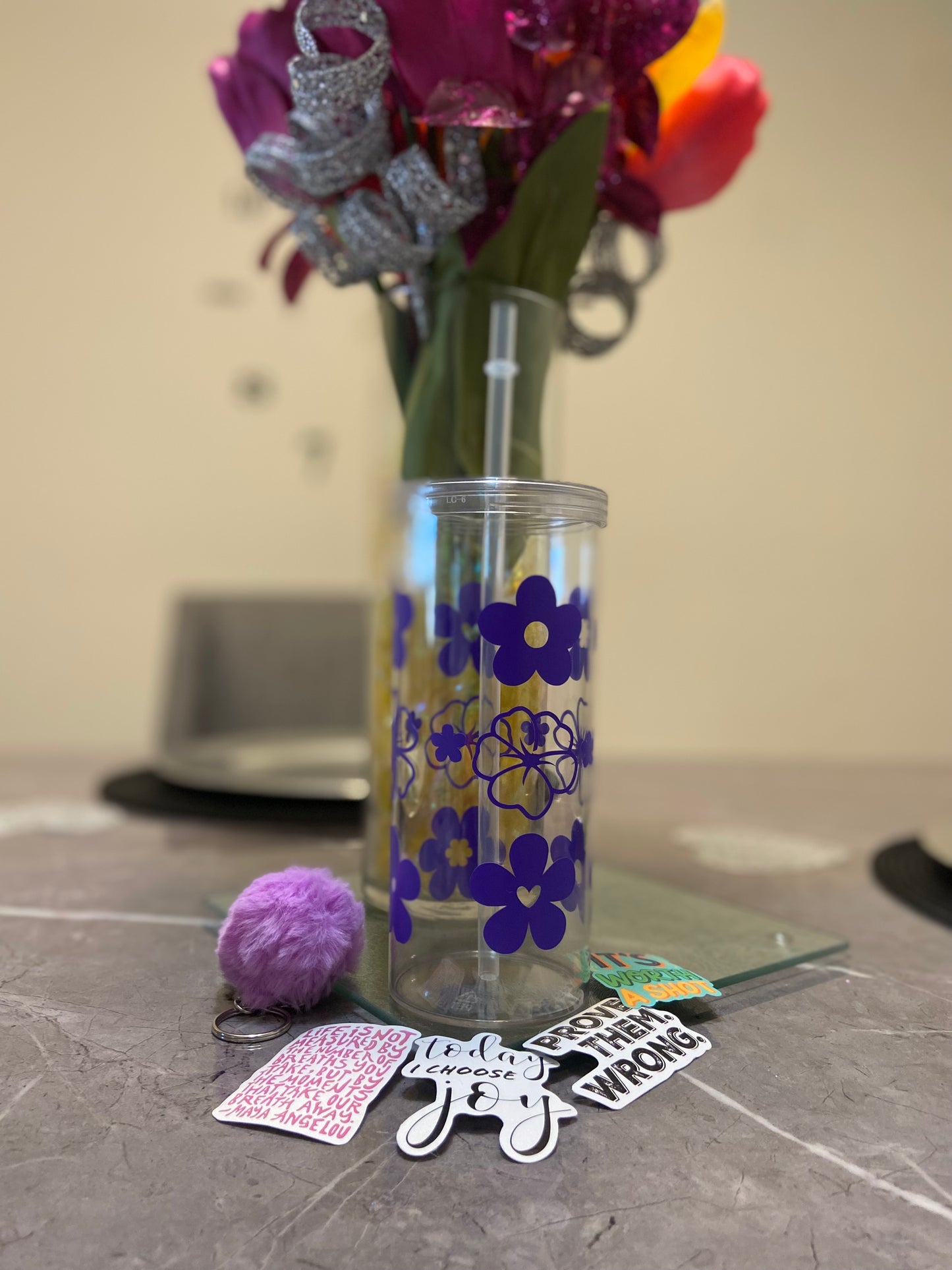 Spring Deal *Flower Me Skinny Tumbler*