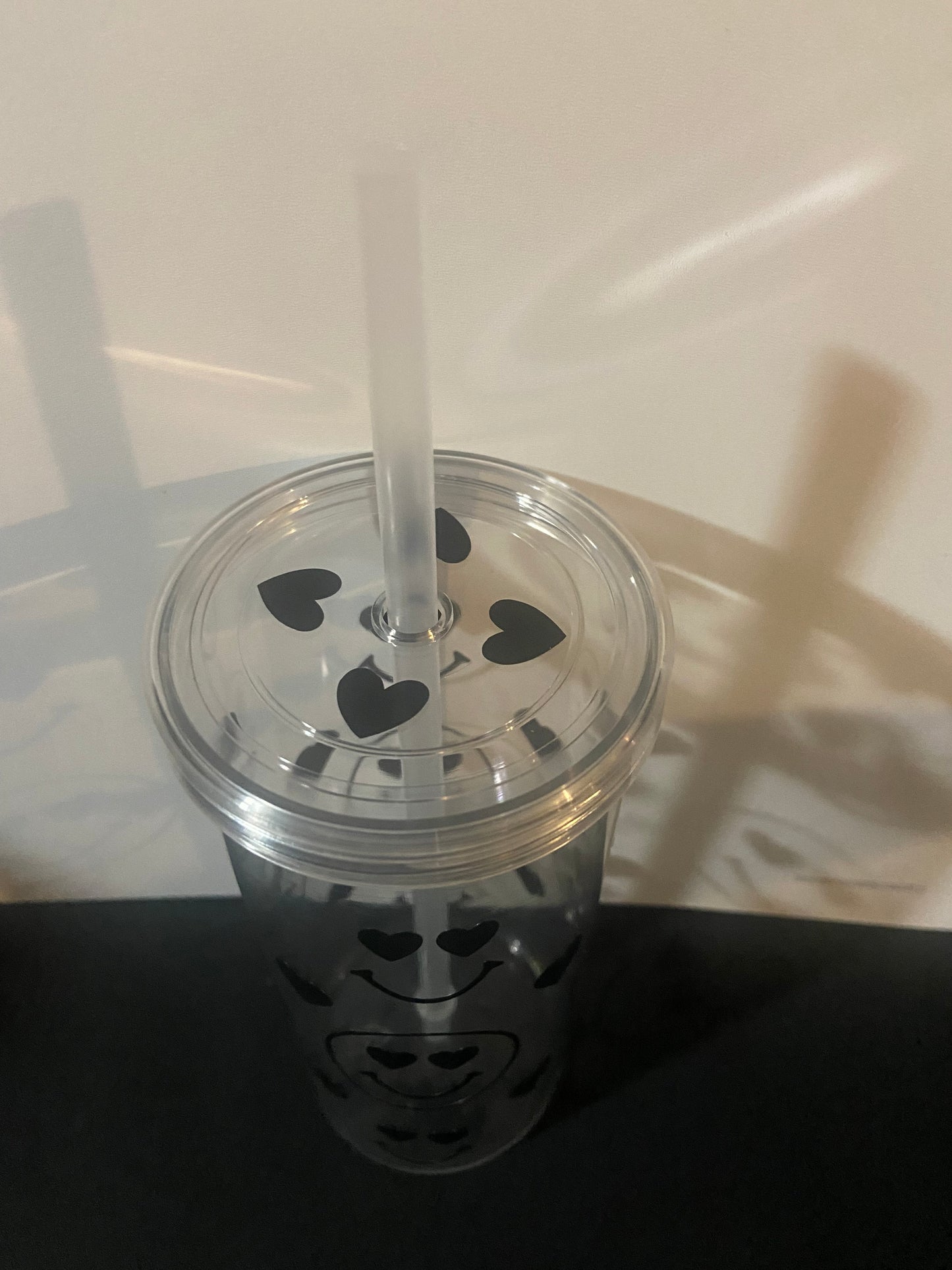 Heart Eyes Smiley Face Tumbler