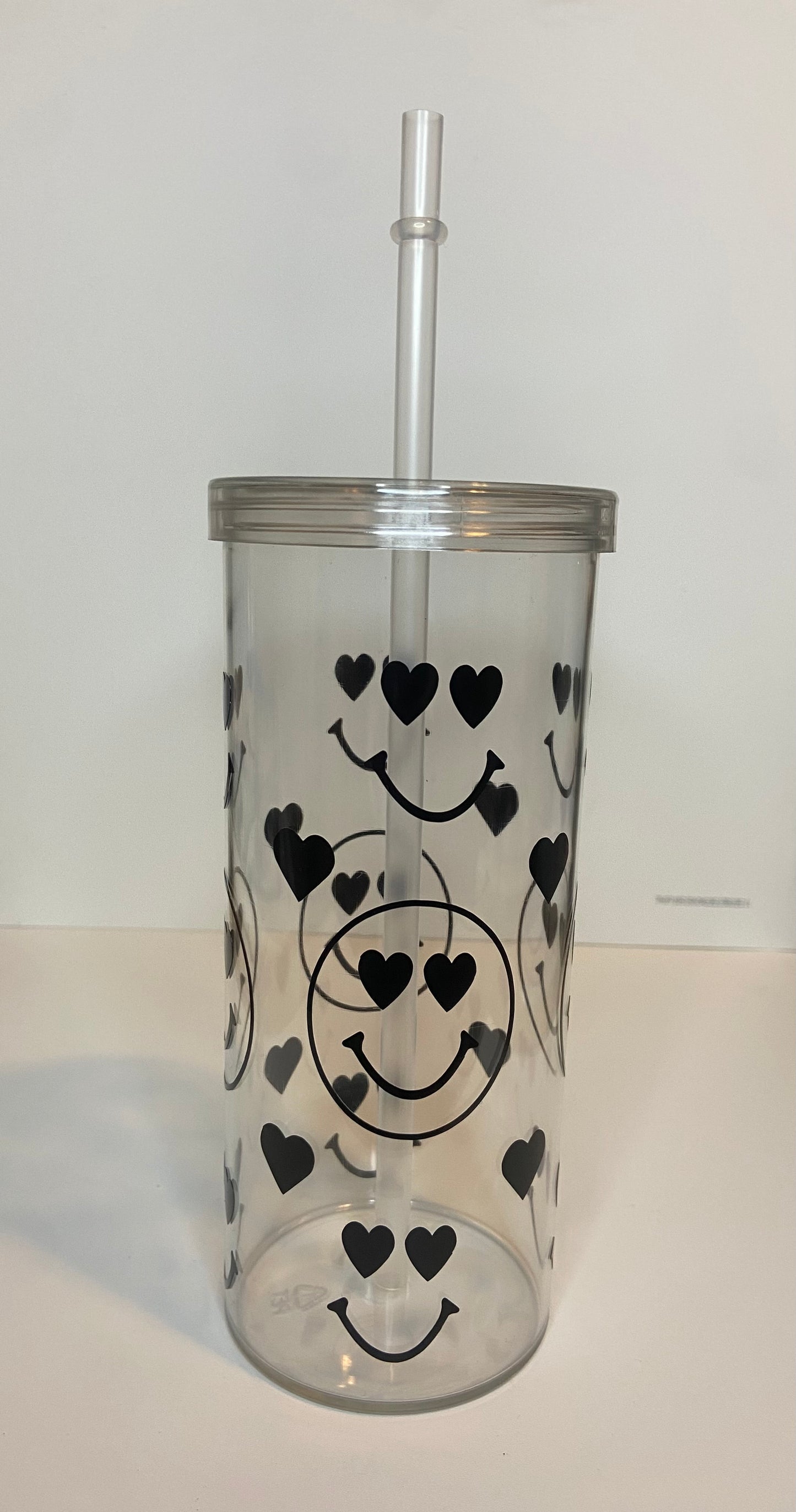 Heart Eyes Smiley Face Tumbler