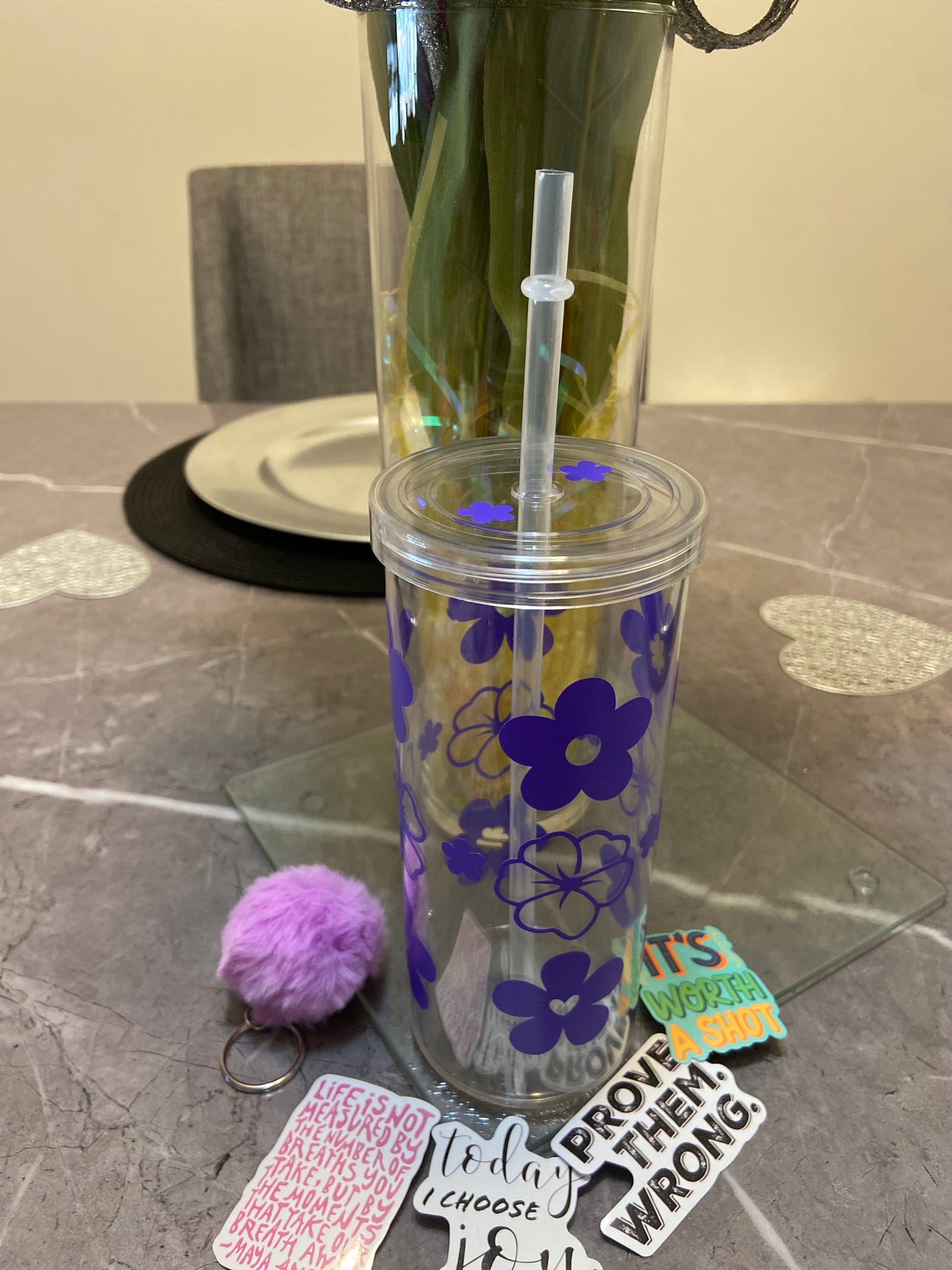 Spring Deal *Flower Me Skinny Tumbler*