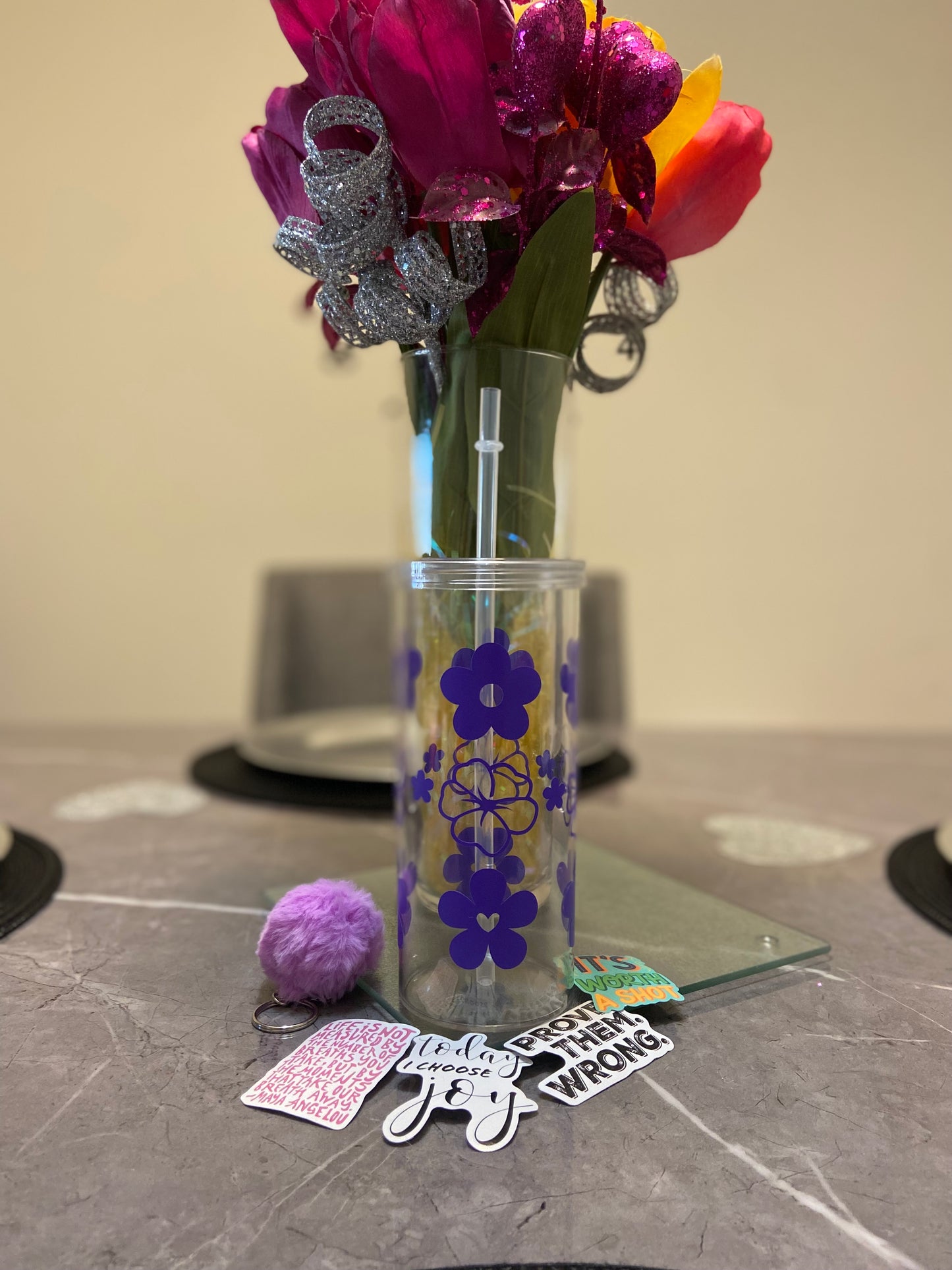 Spring Deal *Flower Me Skinny Tumbler*