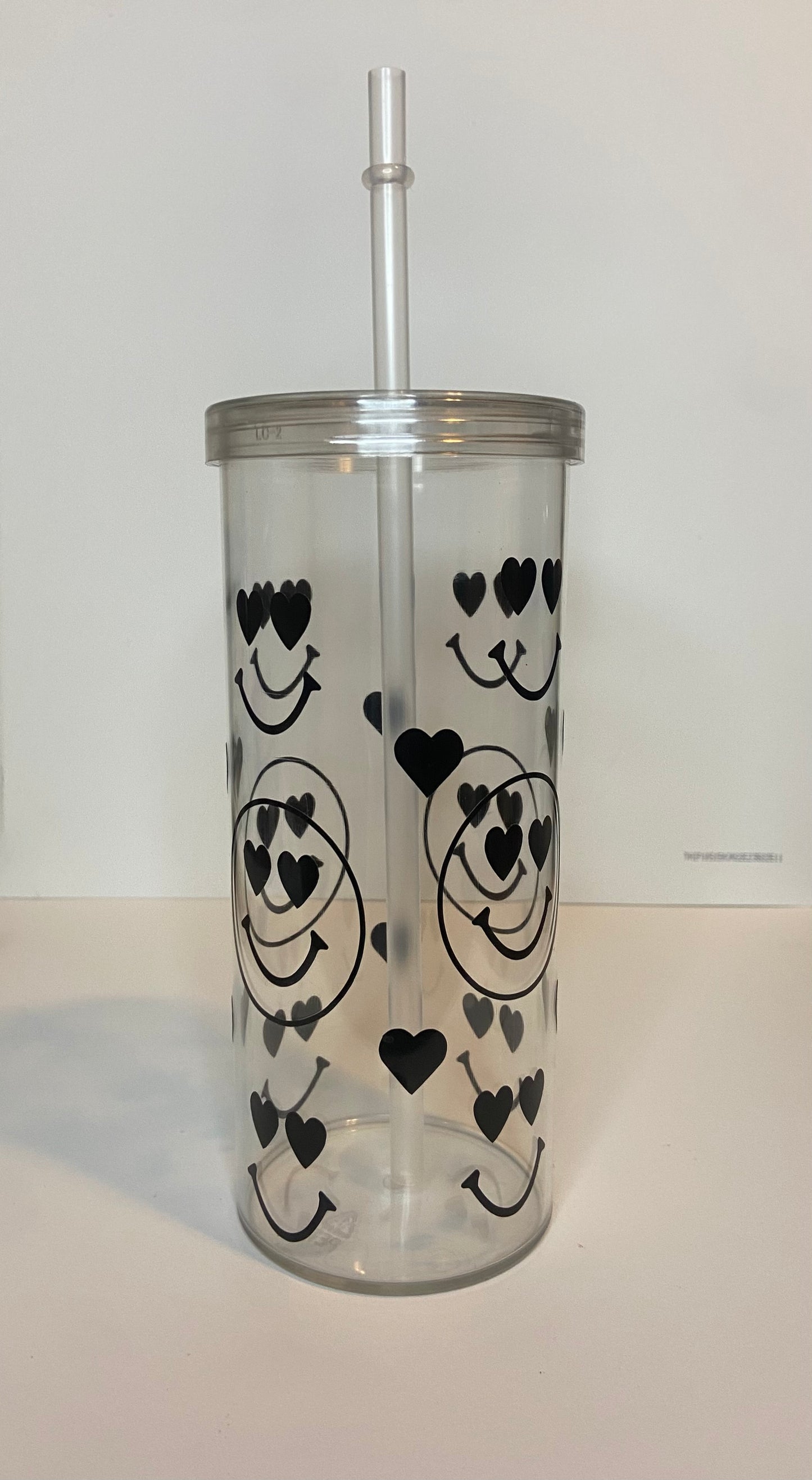 Eye Heart Smiley Face Skinny Tumbler