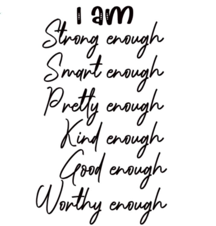 I AM Enough Wall Decal
