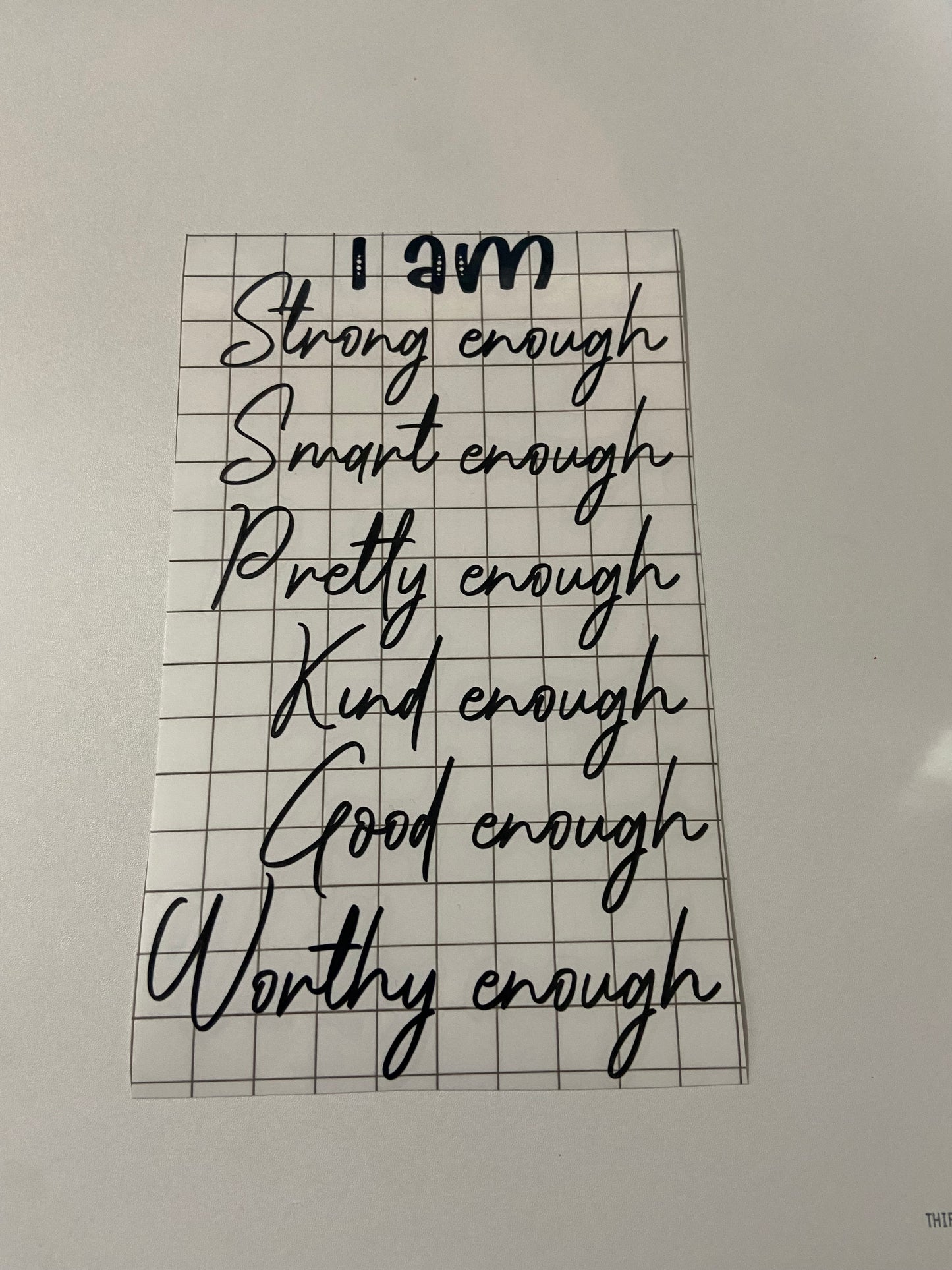 I AM Enough Wall Decal