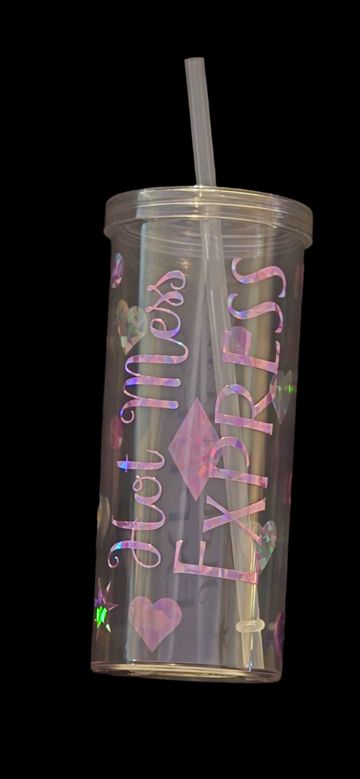 Hot Mess Express Clear Tumbler