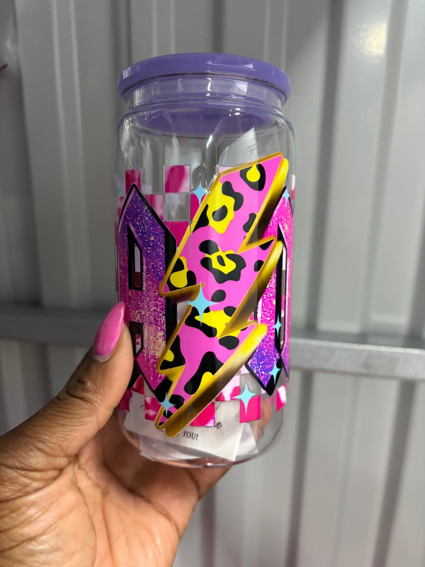 Mom Lightning Bolt Can Cup