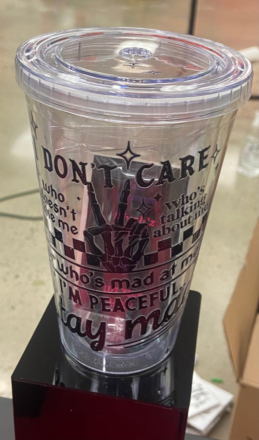 I Don’t Care Double Wall Cup