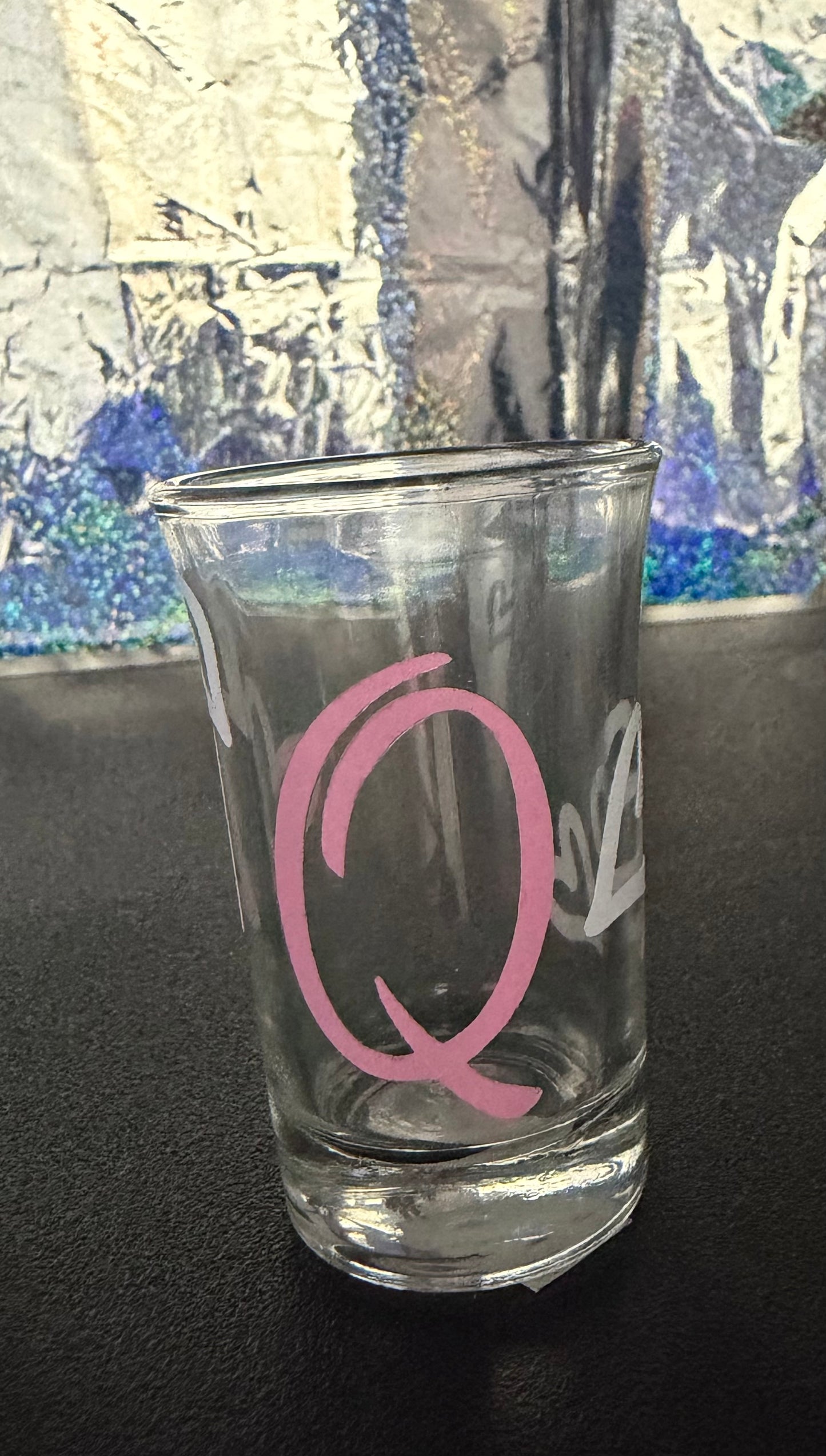 Q Name Initial Shot Glass