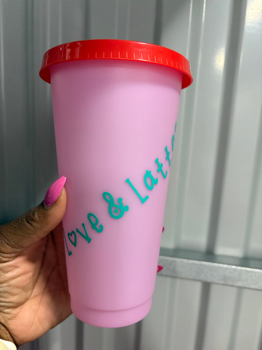 Love & Lattes Color Changing Cup