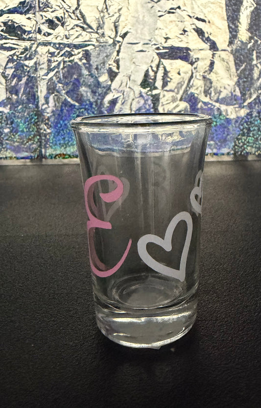 E Name Initial Shot Glass