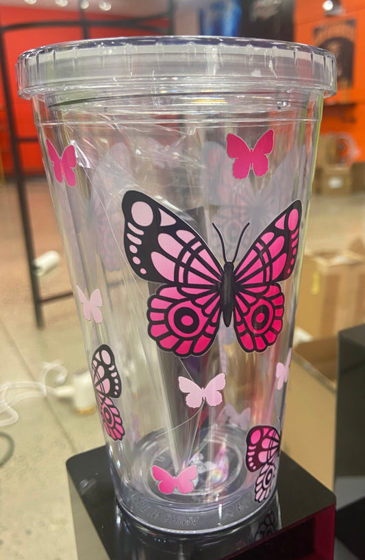 Butterfly Double Wall Tumbler