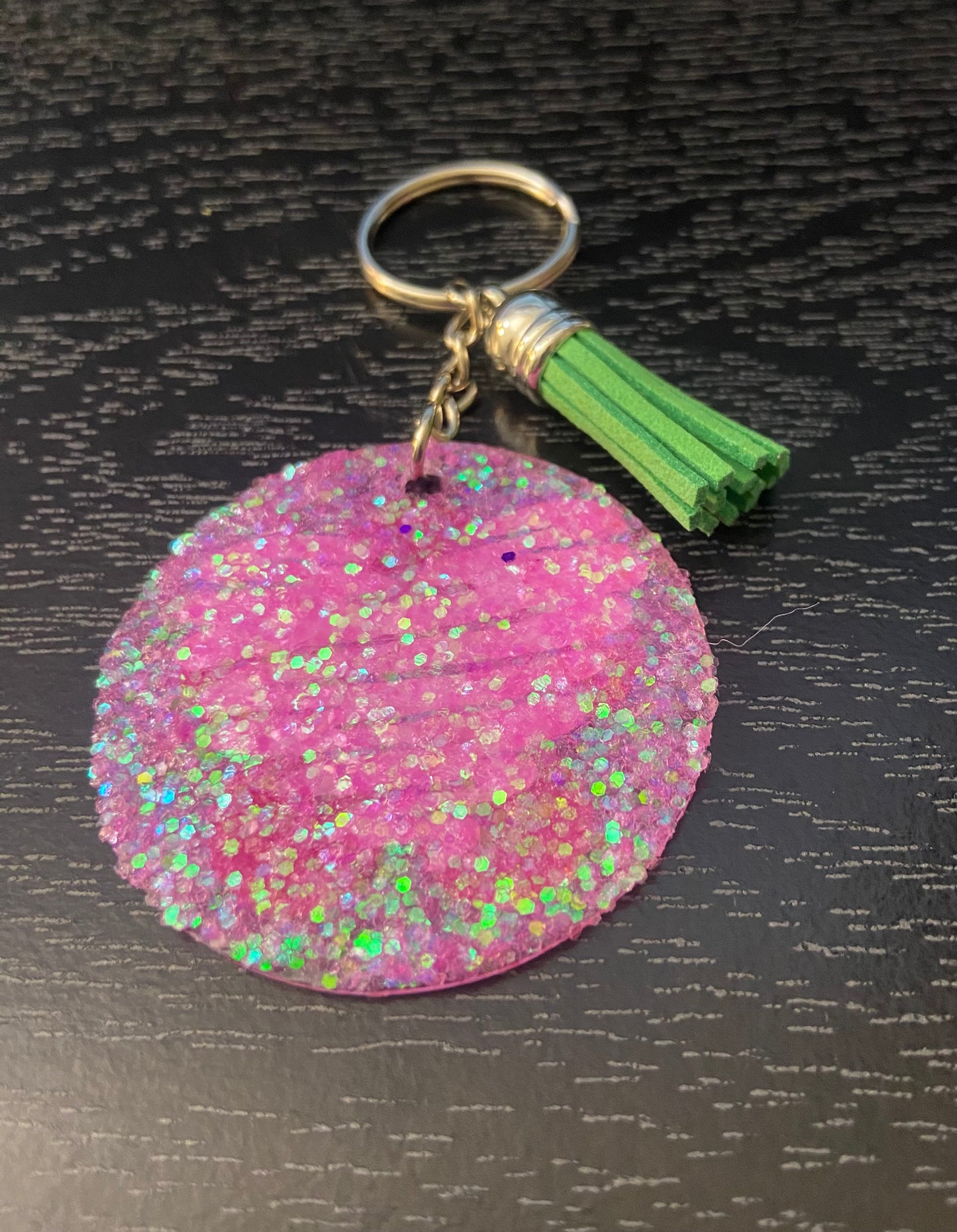 Pink Flower Keychain