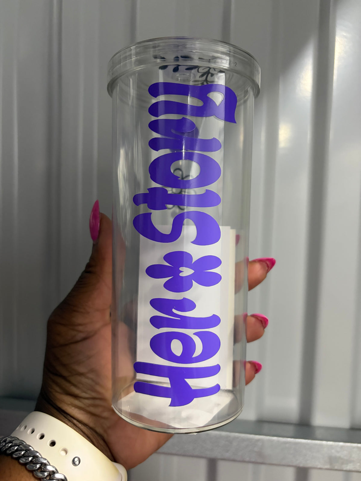 Her Story Skinny Tumbler (Purple)