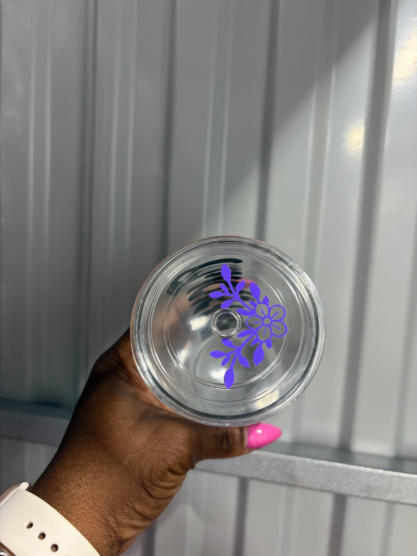 Her Story Skinny Tumbler (Black & Purple)