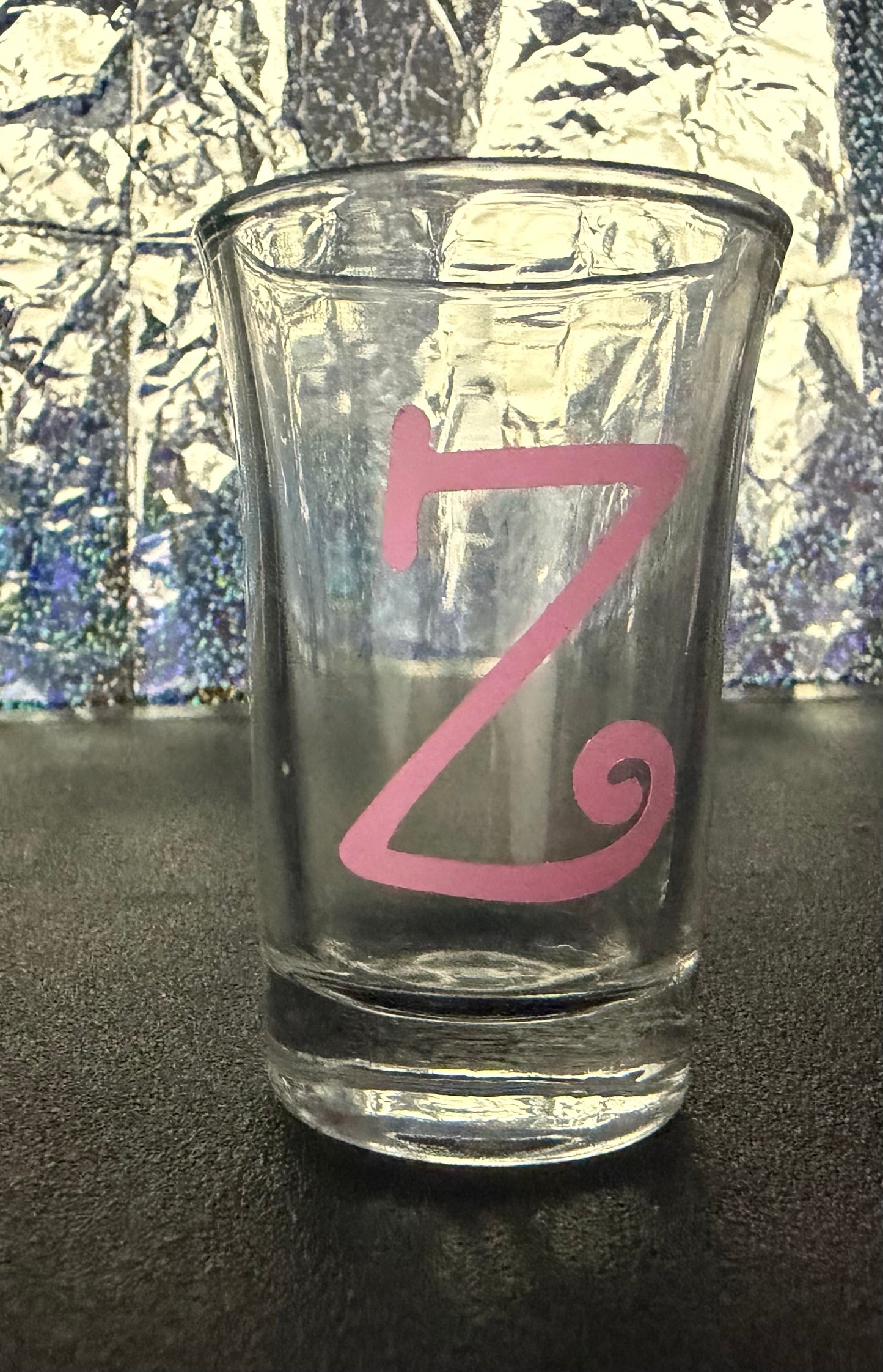Z Name Initial Shot Glass