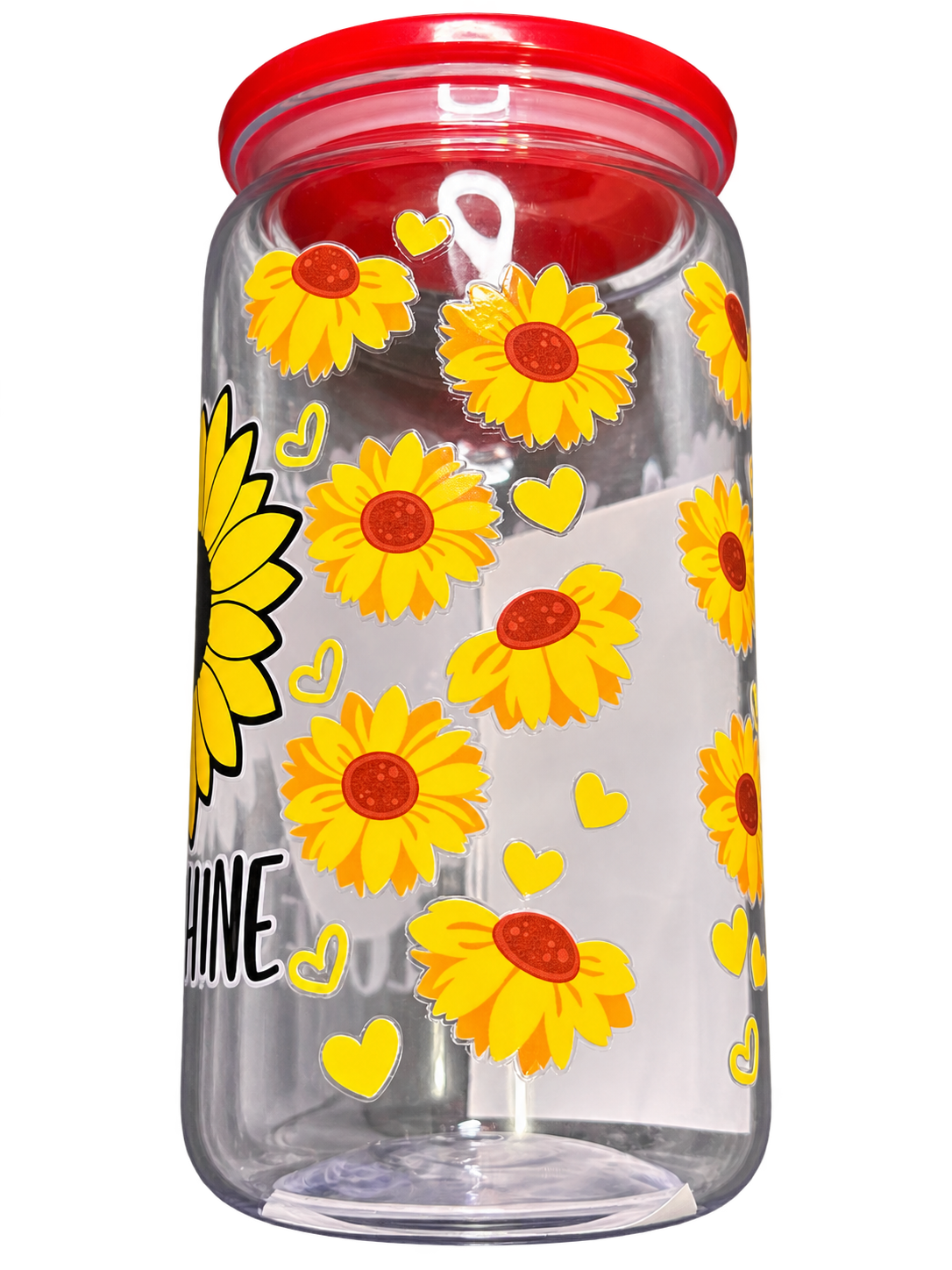 Peace Love Sunshine Sunflower  Can Cup