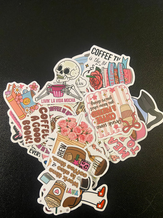 Coffee Girly Sticker Pack